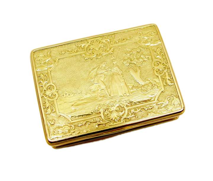 George I rectangular gold box by James Mayo, London 1722,